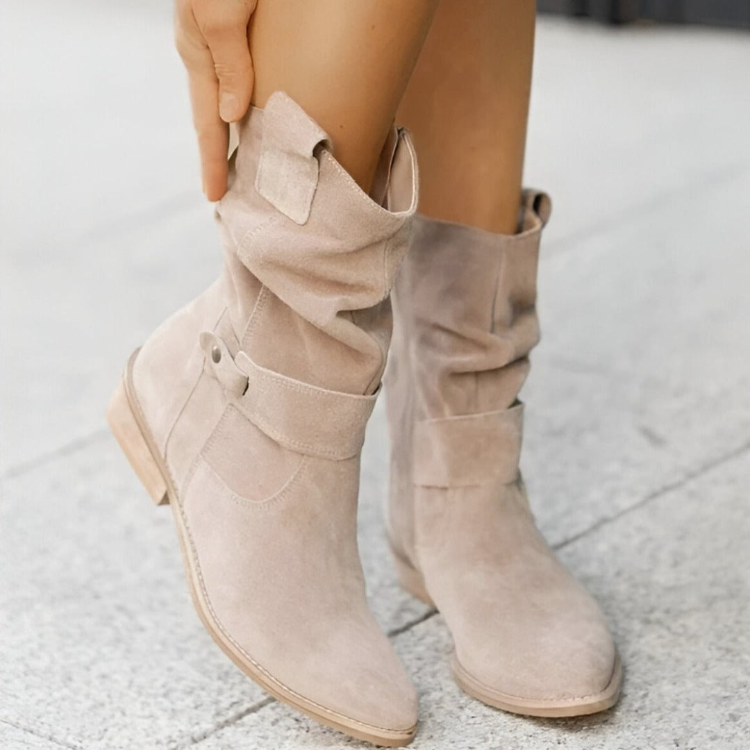 Women's Faux Suede Boots with Plush & Comfort Lune London