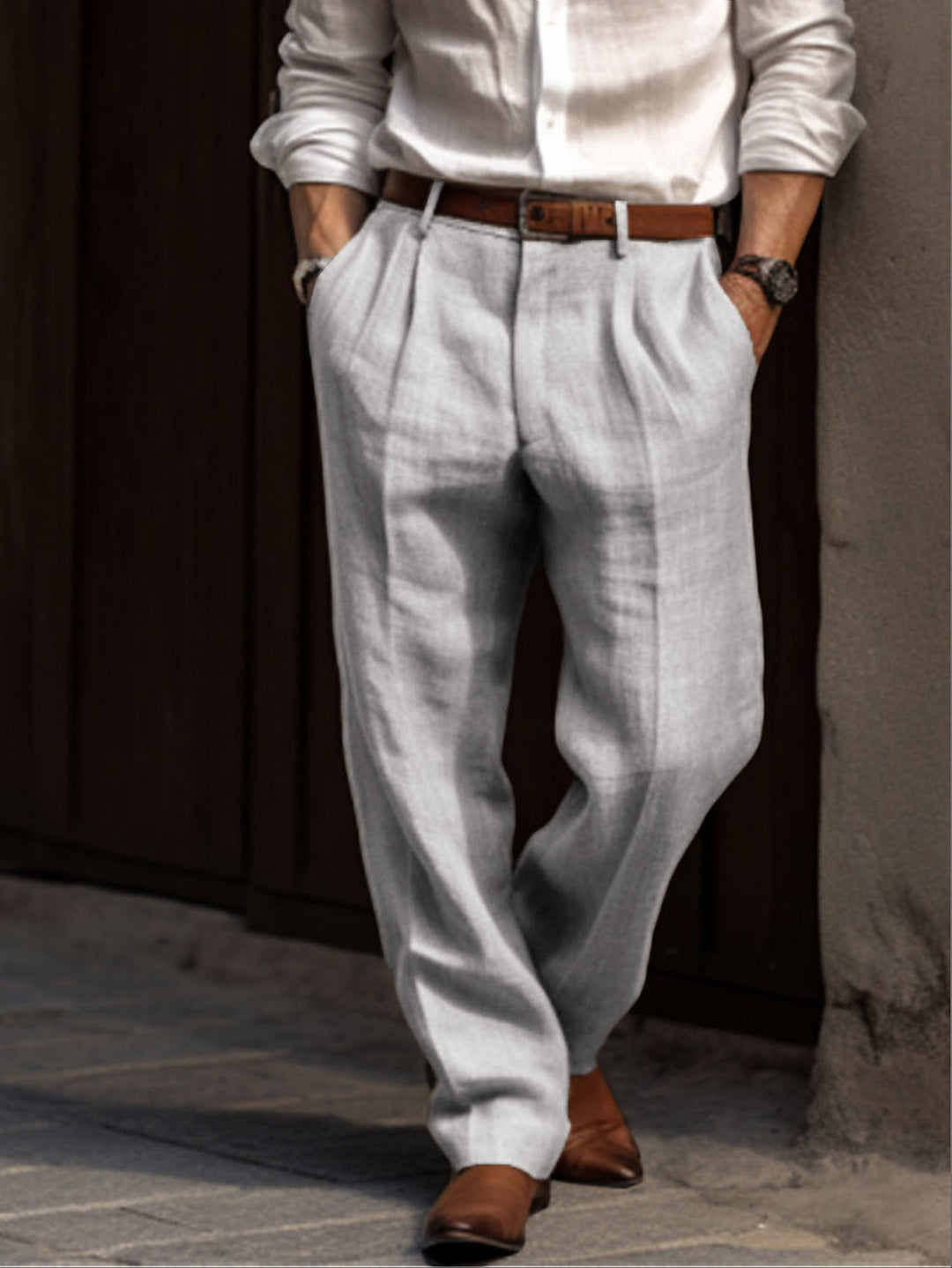Lune London | Men's Classic Linen Pants, Breathable & Versatile
