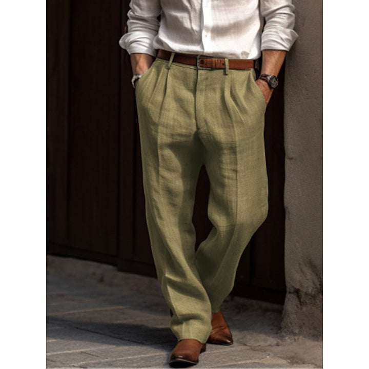 Lune London | Men's Classic Linen Pants, Breathable & Versatile