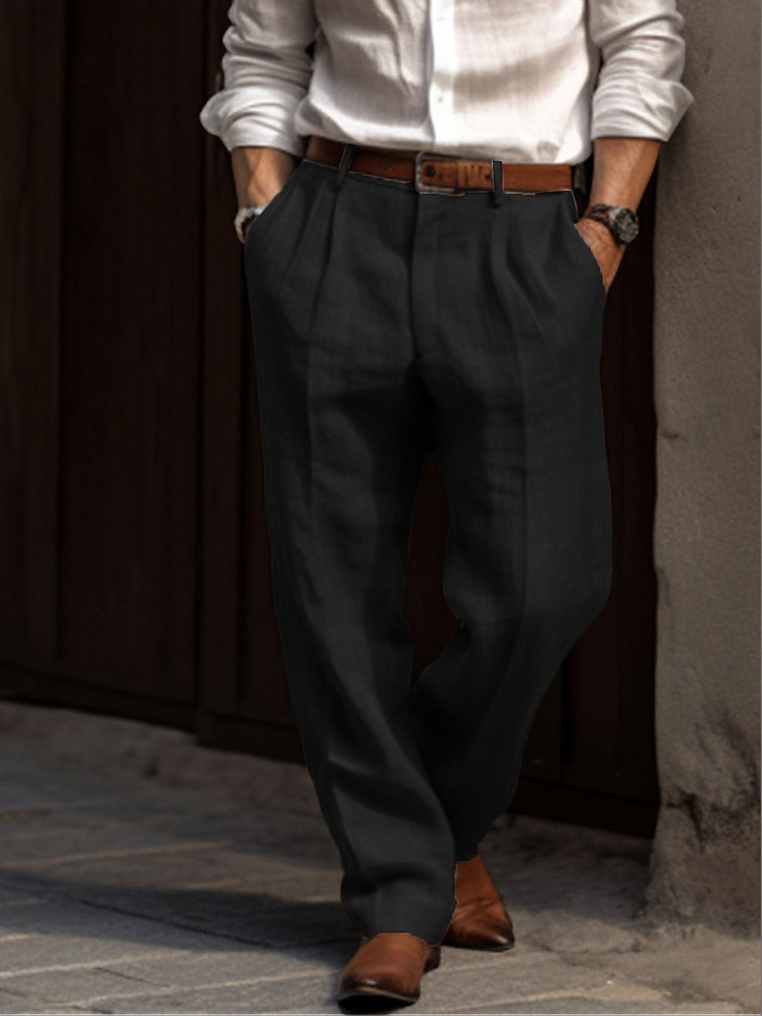 Lune London | Men's Classic Linen Pants, Breathable & Versatile