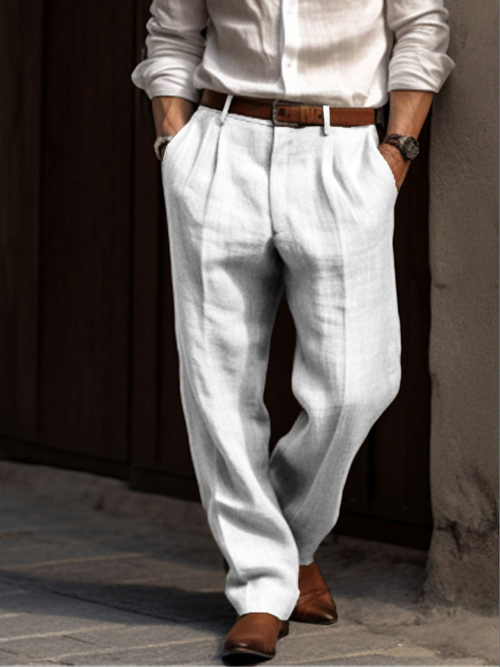 Lune London | Men's Classic Linen Pants, Breathable & Versatile