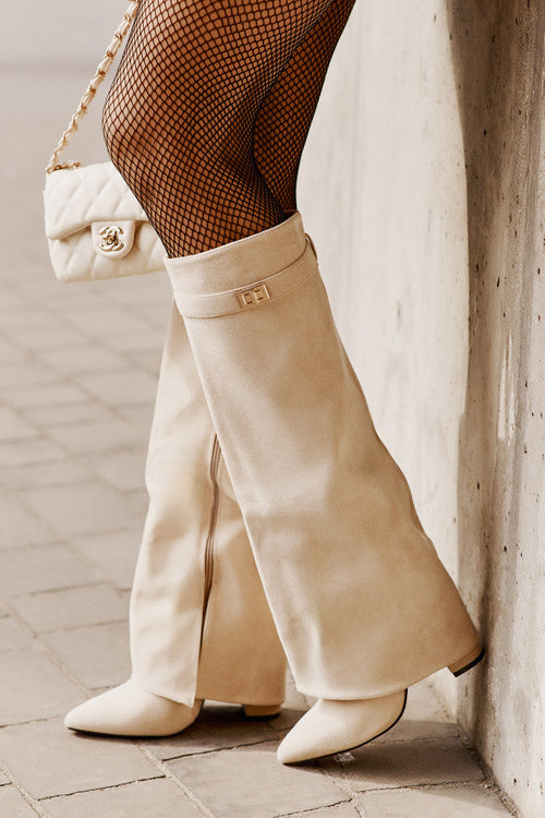 Lune London | Elegant Knee-High Boots with Straps