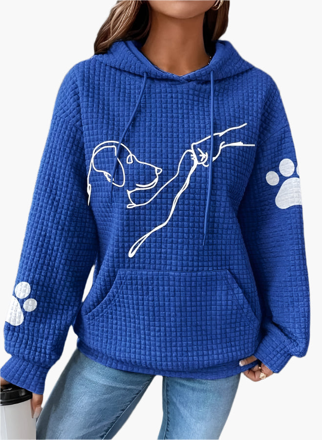 Lune London | Hoodie with dog pattern - Comfortable sweatshirt for dog lovers, leisure and everyday