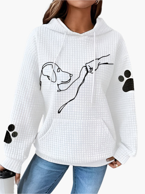 Lune London | Hoodie with dog pattern - Comfortable sweatshirt for dog lovers, leisure and everyday
