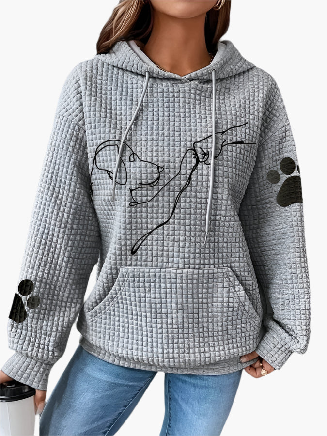 Lune London | Hoodie with dog pattern - Comfortable sweatshirt for dog lovers, leisure and everyday
