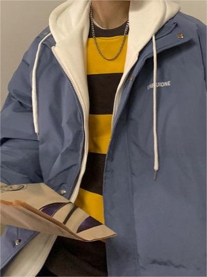 Lune London | Oversized Mock Two-Piece Puffer Jacket with Hood