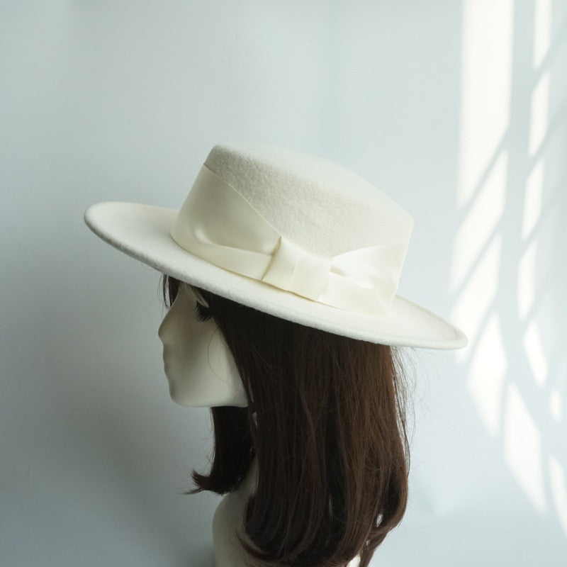 Lune London | Bow White Wool Hat