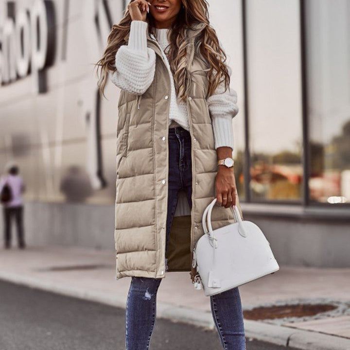 Lune London | Longer quilted vest with hood