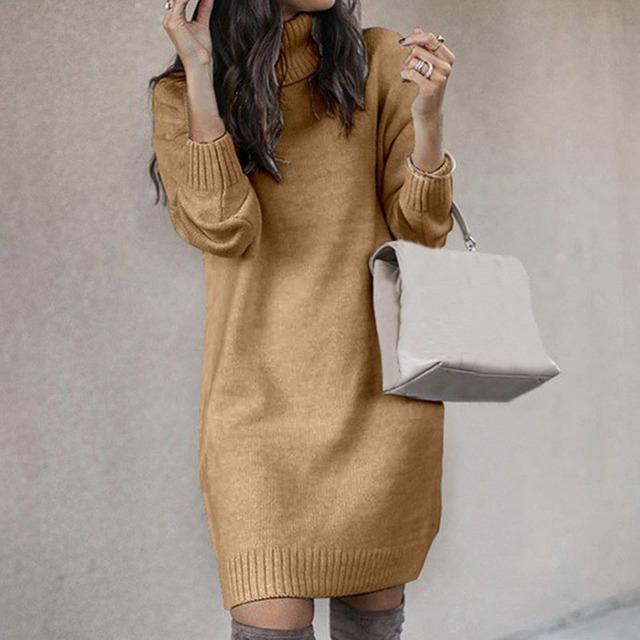 Lune London | Knitted dress with turtleneck for women