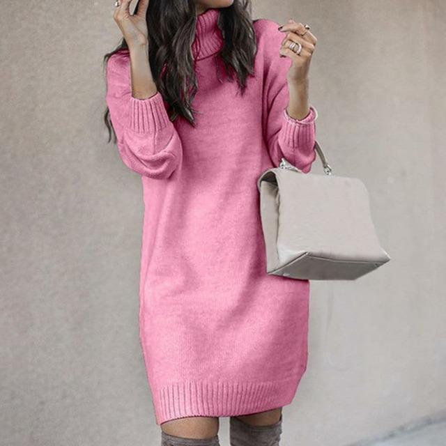 Lune London | Knitted dress with turtleneck for women