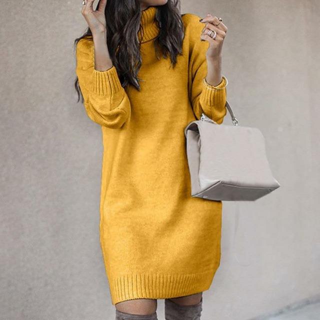 Lune London | Knitted dress with turtleneck for women