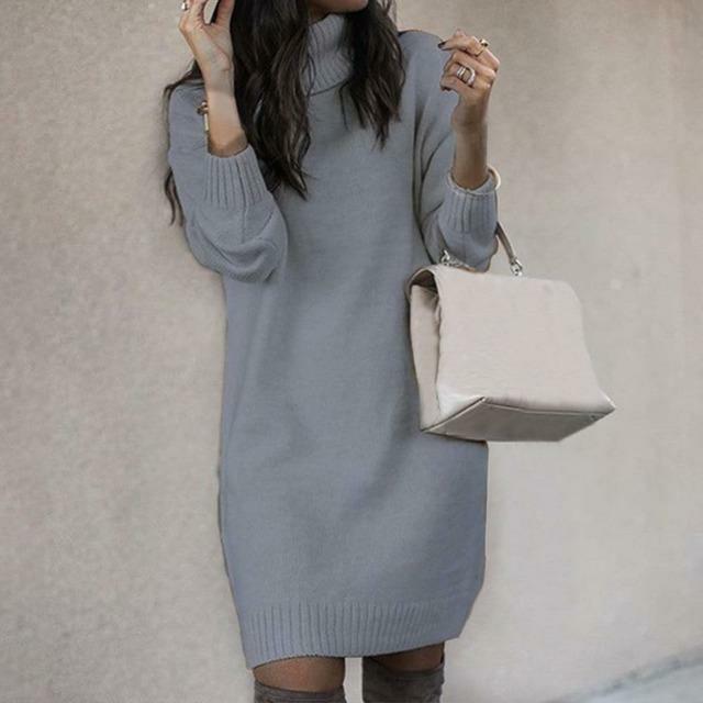 Lune London | Knitted dress with turtleneck for women
