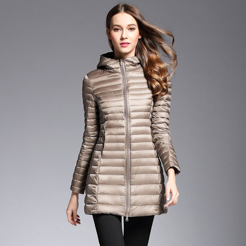 Lune London | Long Down Jacket with Hood Practical Lightness