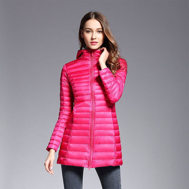 Lune London | Long Down Jacket with Hood Practical Lightness