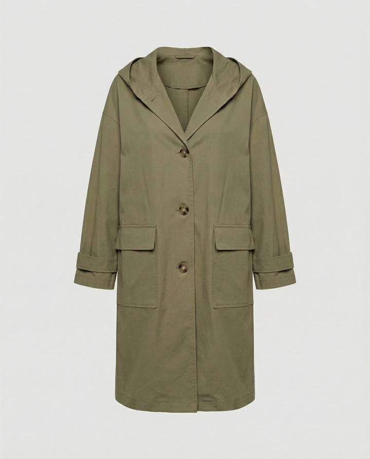 Women’s Long Waterproof Trench Coat with Windproof Protection | Lune London