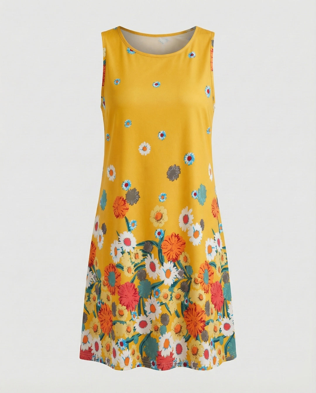Women’s Sleeveless Casual Dress with Artistic Print & Lightweight Fabric | Lune London