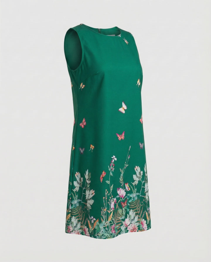 Women’s Sleeveless Casual Dress with Artistic Print & Lightweight Fabric | Lune London