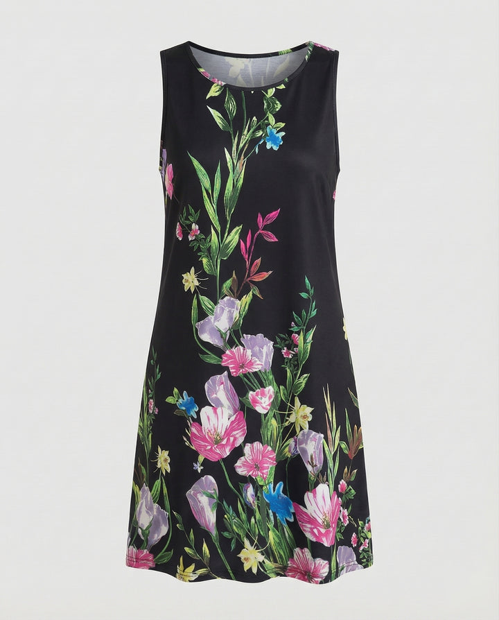 Women’s Sleeveless Casual Dress with Artistic Print & Lightweight Fabric | Lune London