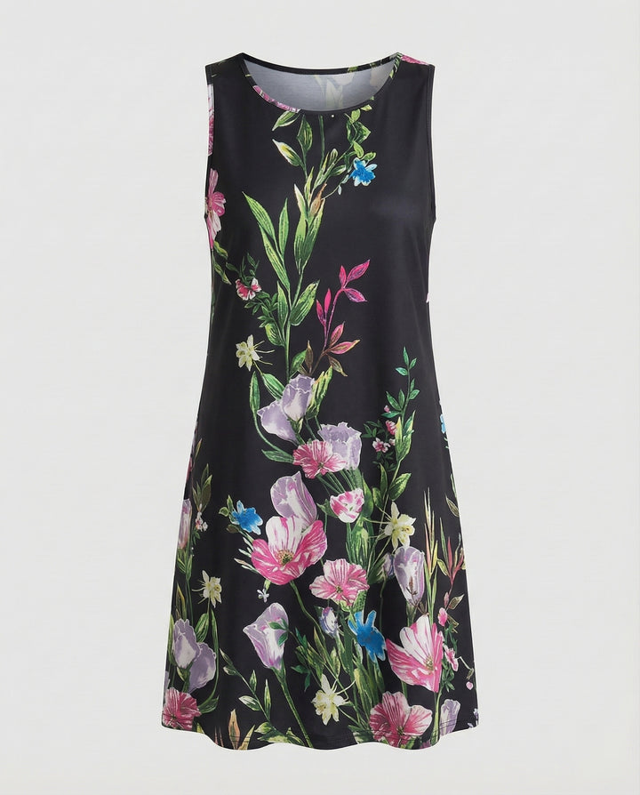 Women’s Sleeveless Casual Dress with Artistic Print & Lightweight Fabric | Lune London