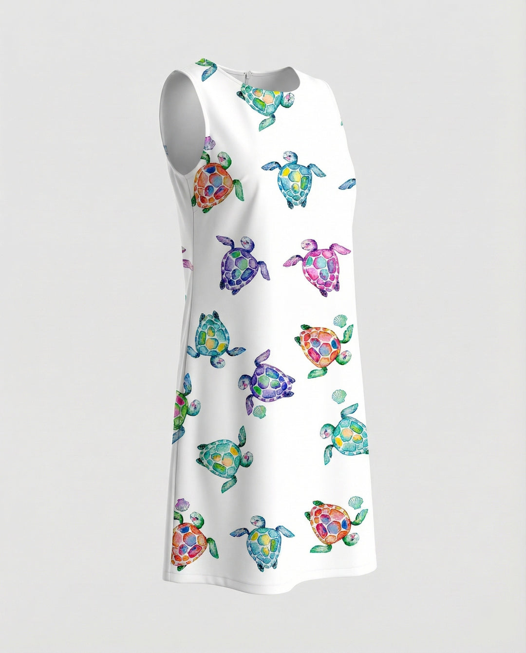 Women’s Sleeveless Casual Dress with Artistic Print & Lightweight Fabric | Lune London