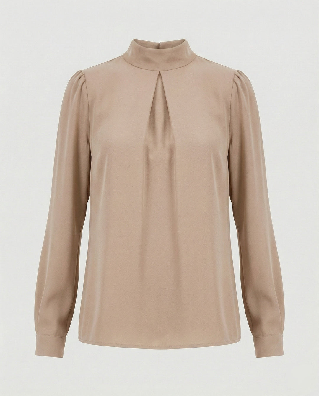 Ladies elegant blouse with stand-up collar