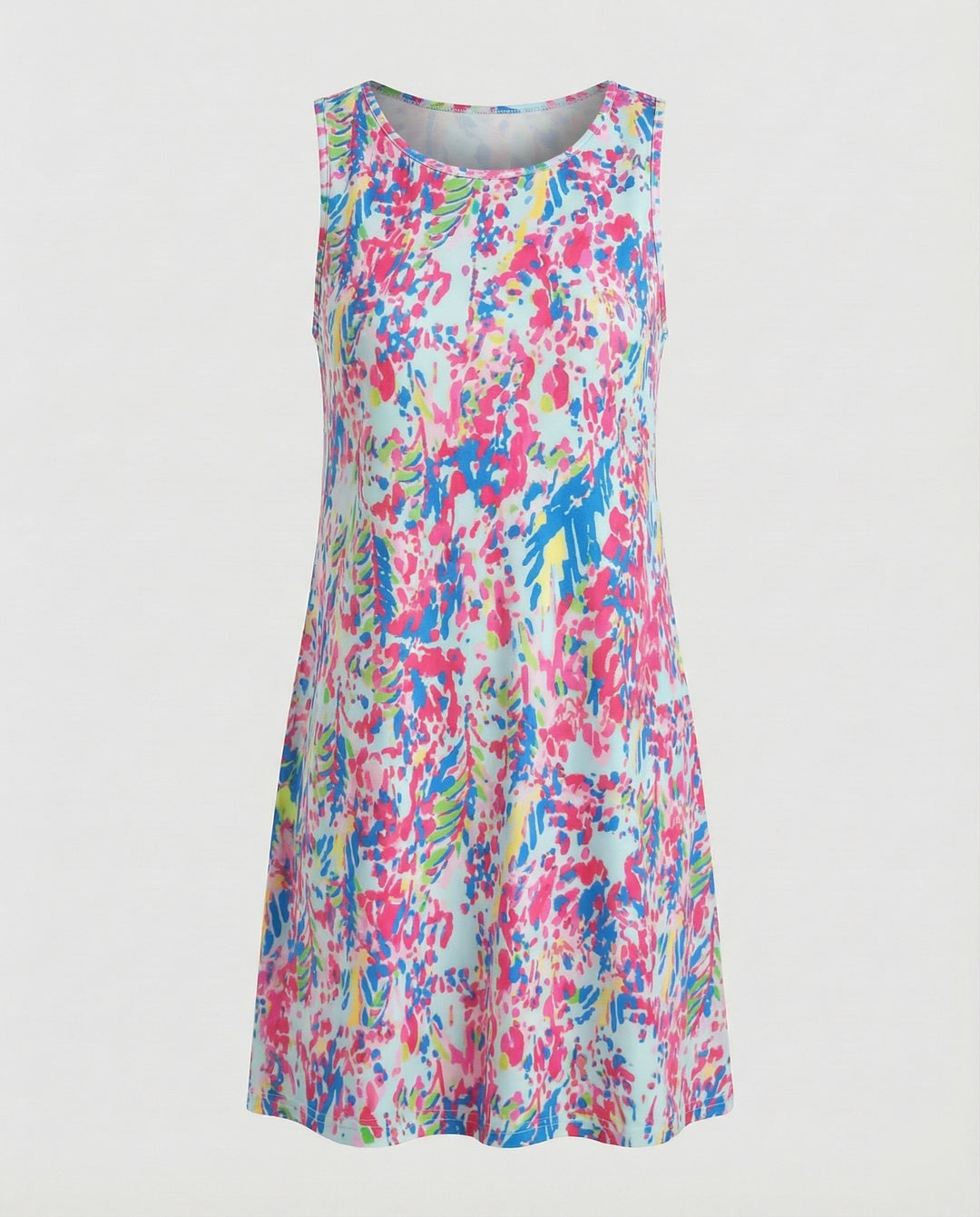 Women’s Sleeveless Casual Dress with Artistic Print & Lightweight Fabric | Lune London