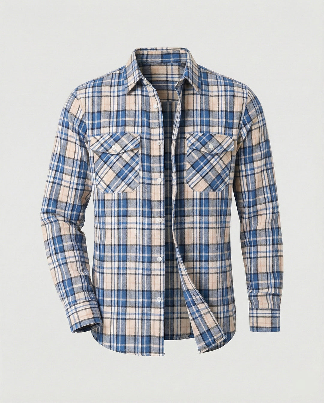 Men's Flannel Shirt Checked Casual