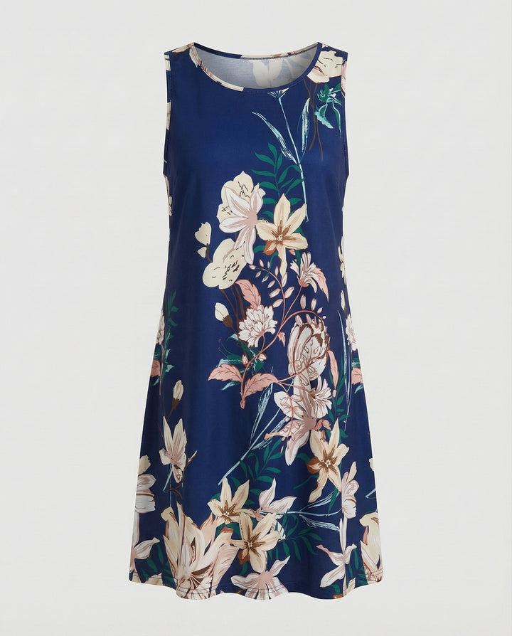 Women’s Sleeveless Casual Dress with Artistic Print & Lightweight Fabric | Lune London