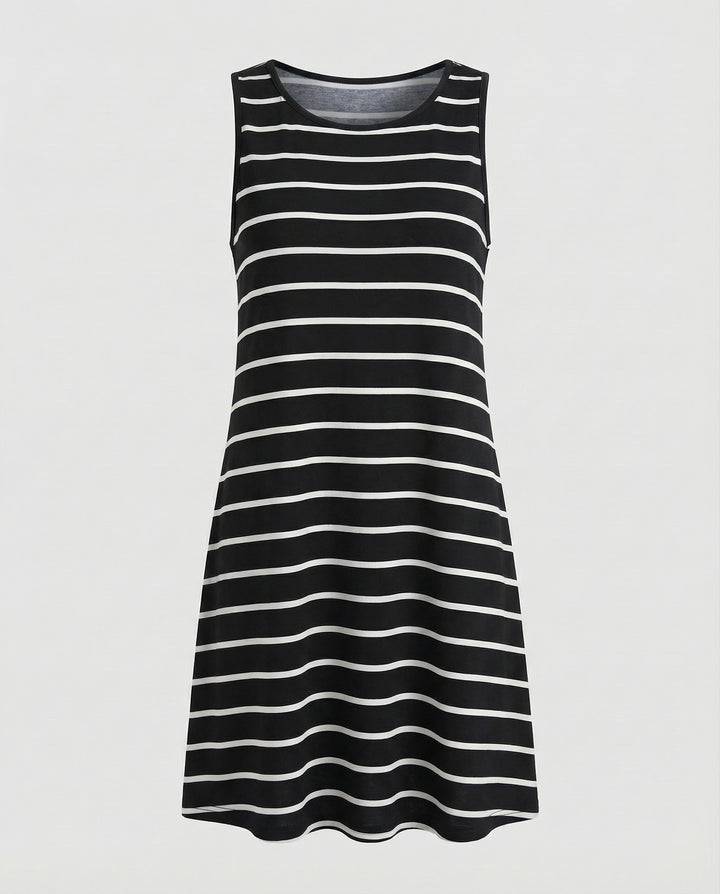 Women’s Sleeveless Casual Dress with Artistic Print & Lightweight Fabric | Lune London
