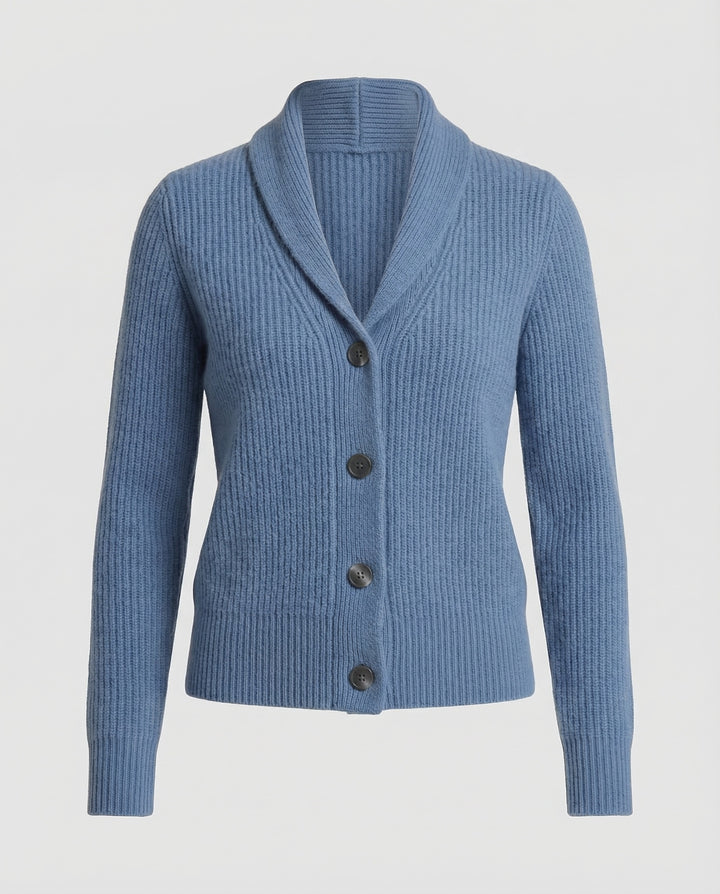 Women’s Knit Cardigan with Lapel Collar