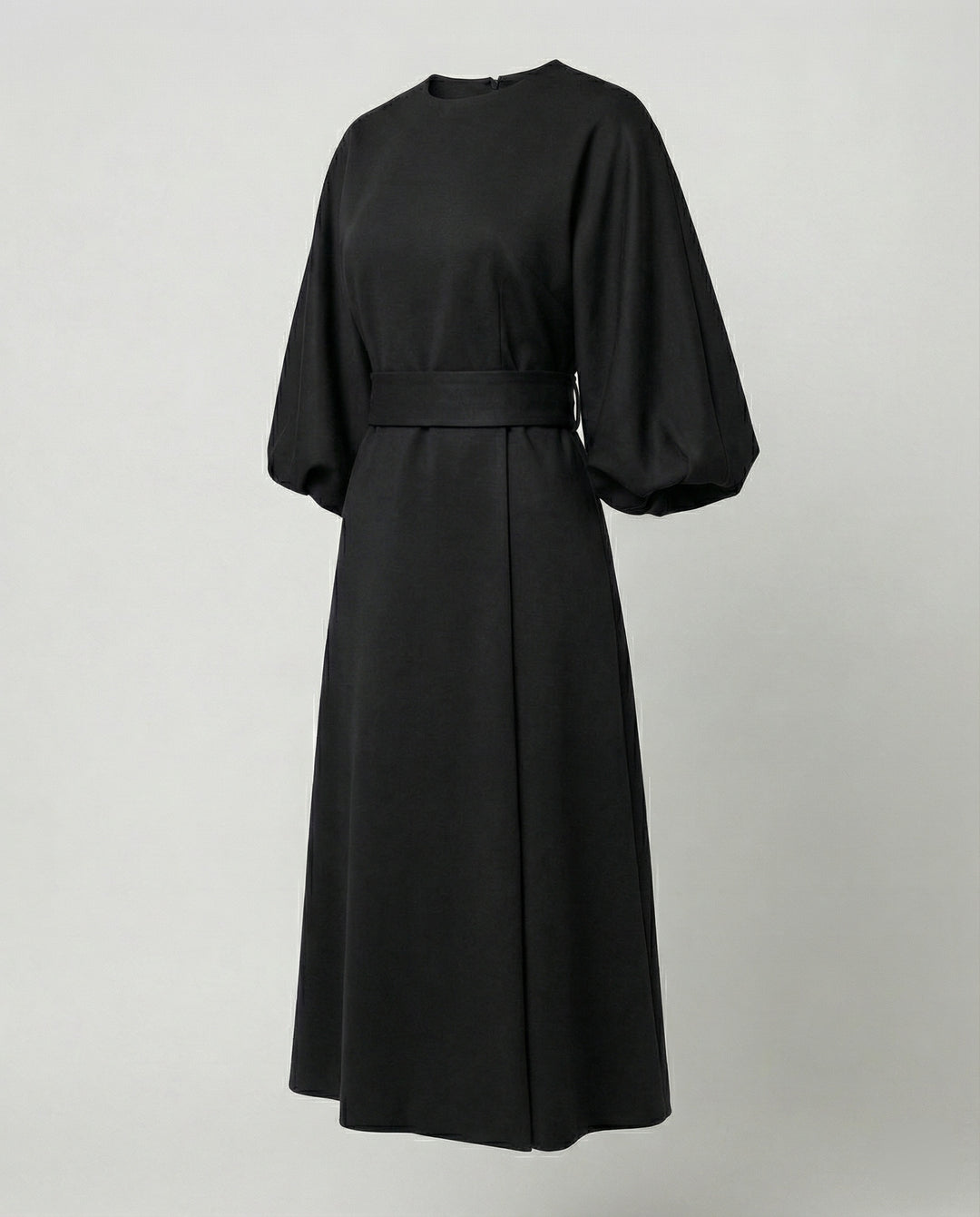 Lune London | Elegant Dress with Lantern Sleeves and Belt