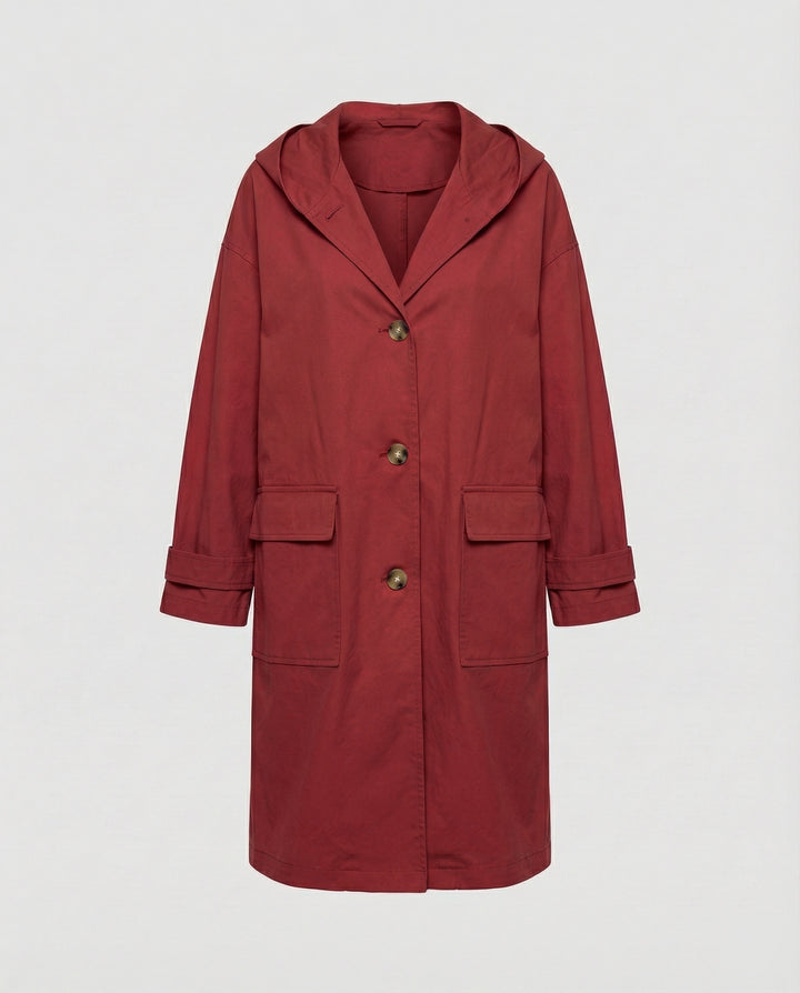 Women’s Long Waterproof Trench Coat with Windproof Protection | Lune London