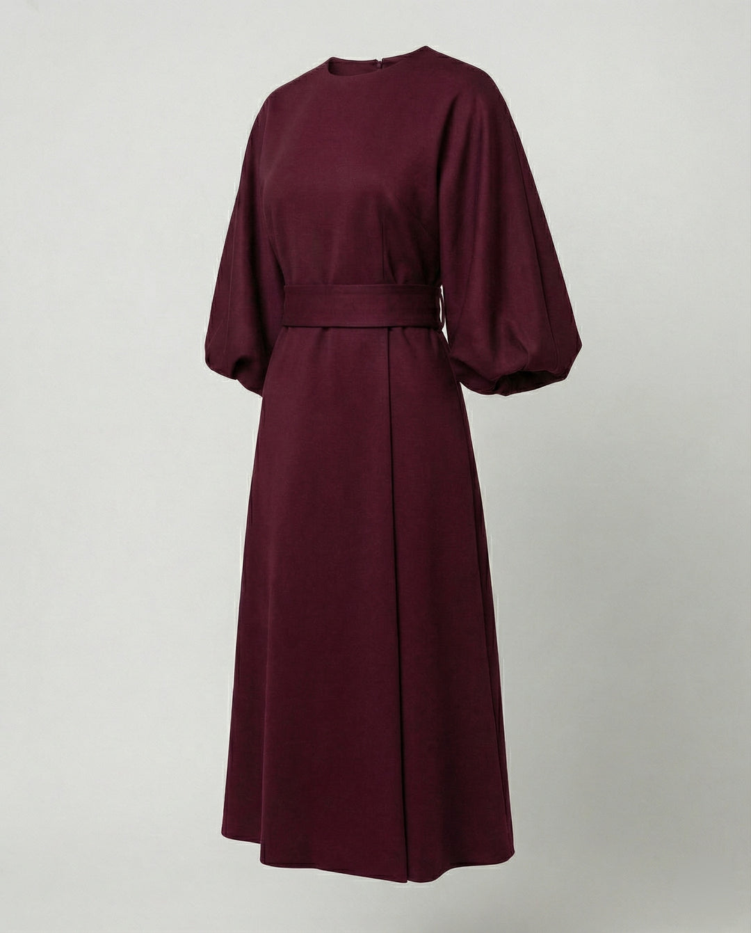 Lune London | Elegant Dress with Lantern Sleeves and Belt