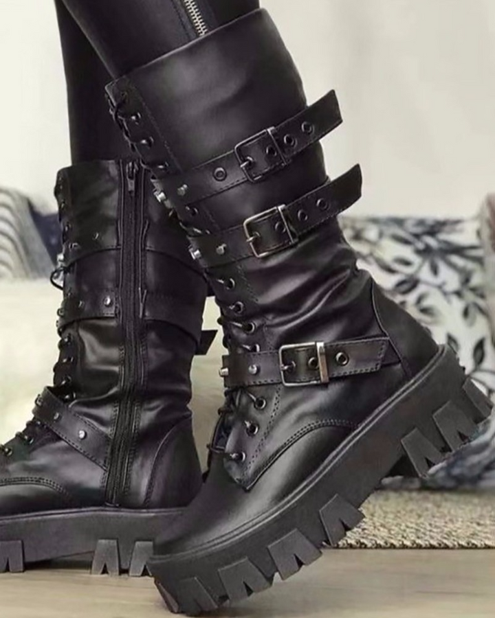 Lune London | Boots with zipper and buckles