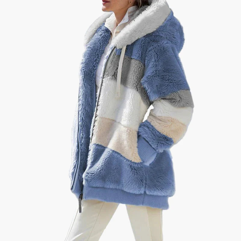 Lune London | Striped Winter Hoodie - Trendy Casual Jacket for Cold Days
