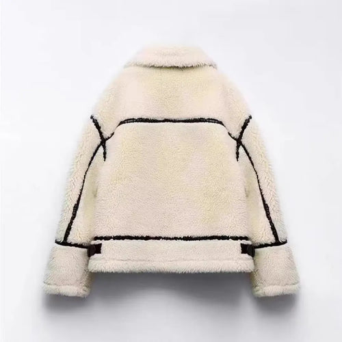 Lune London | Winter teddy biker jacket for stylish casual and urban outfits