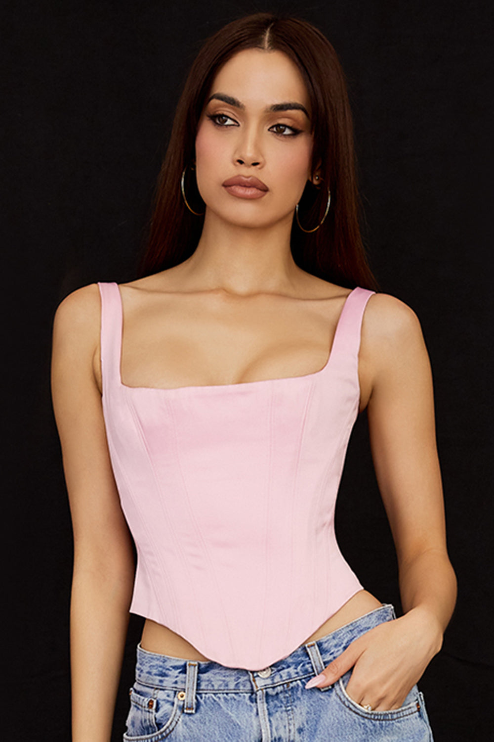 Lune London | Fairy Pink Satin Longline Corset