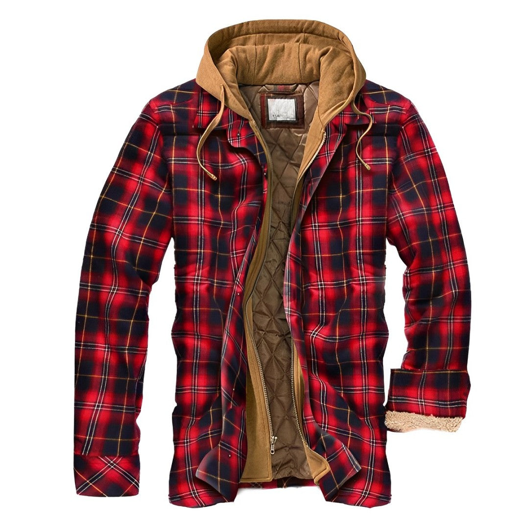 Lune London | Warm Hoodie Jacket with Checkered Pattern for Men