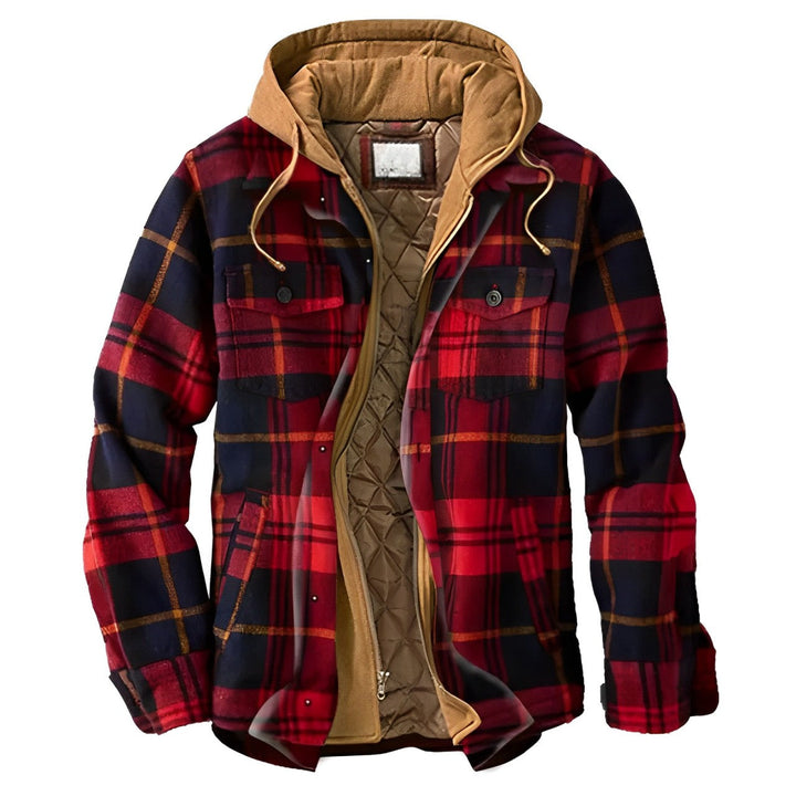 Lune London | Warm Hoodie Jacket with Checkered Pattern for Men