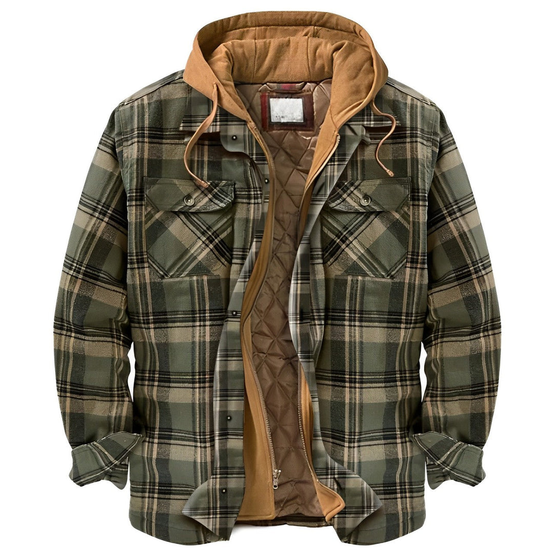 Lune London | Warm Hoodie Jacket with Checkered Pattern for Men