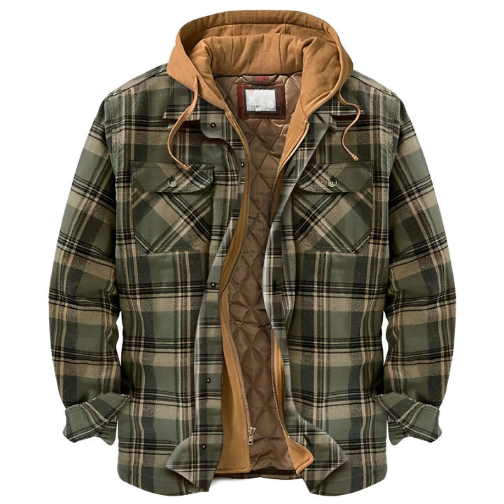 Lune London | Warm Hoodie Jacket with Checkered Pattern for Men