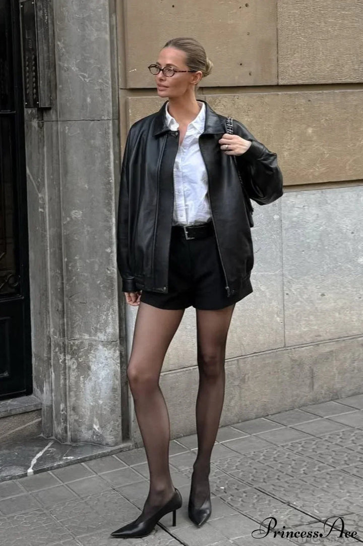 Lune London | Black Leather Motorcycle Jacket