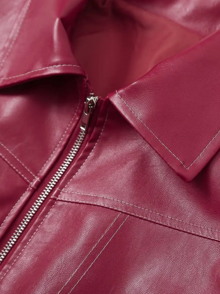 Lune London | Plus Size Faux Leather Bomber