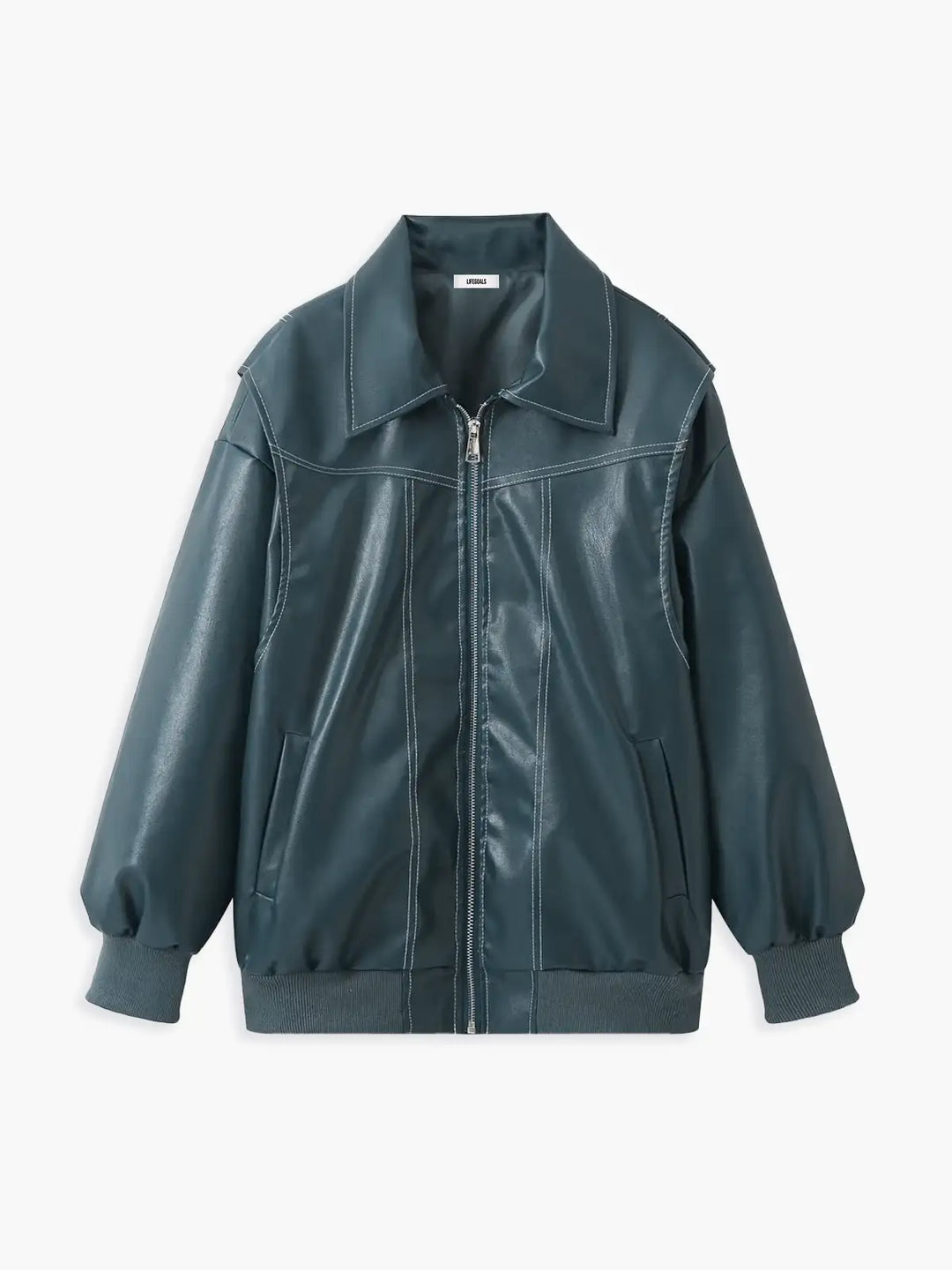 Lune London | Plus Size Faux Leather Bomber