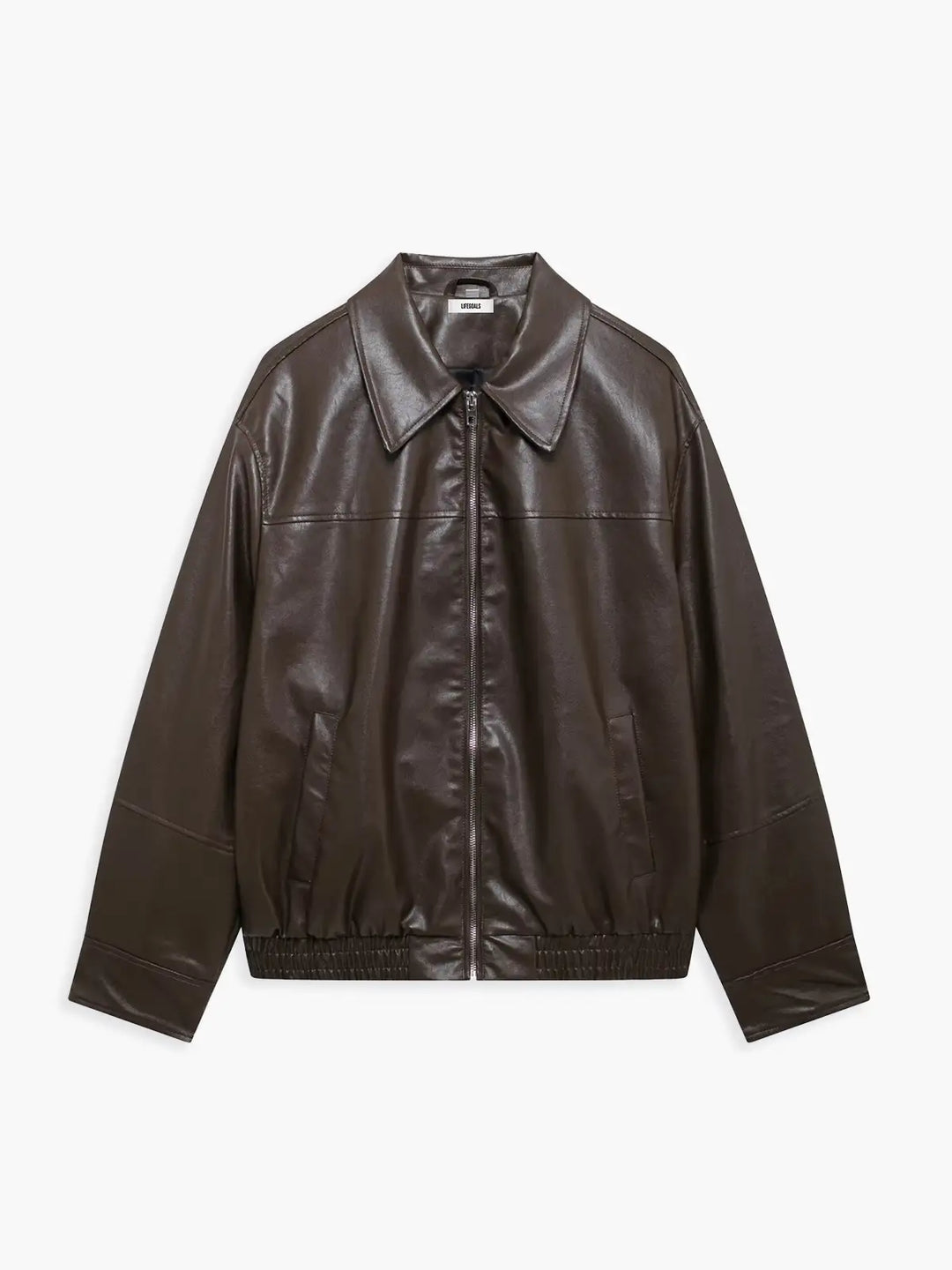 Lune London | Zipper Faux Leather Coat