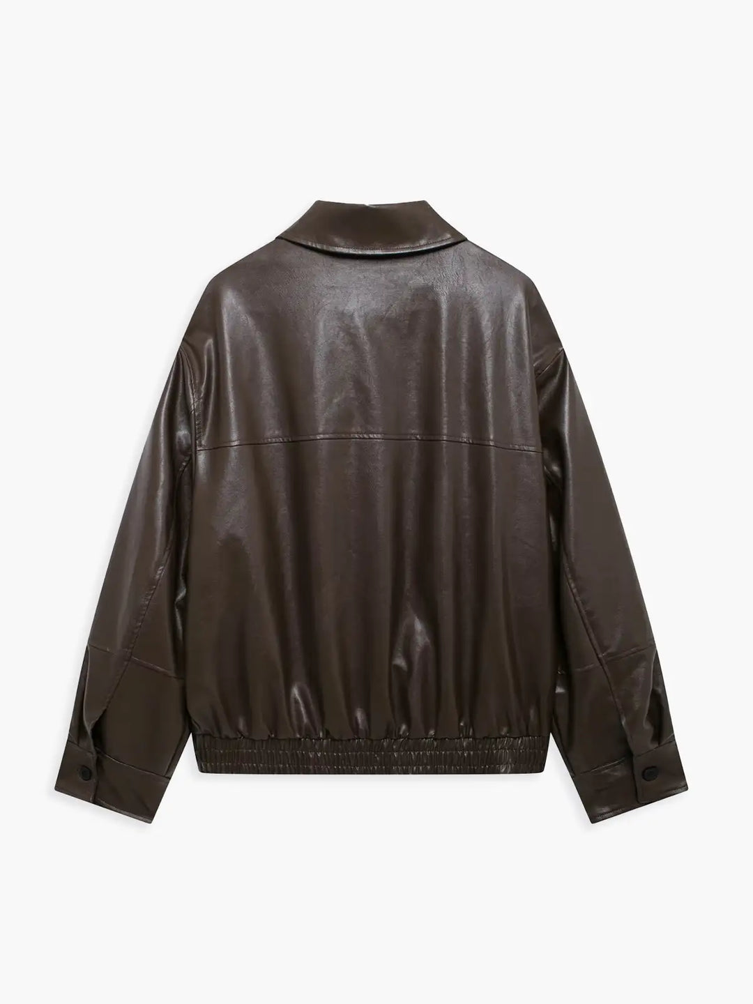 Lune London | Zipper Faux Leather Coat