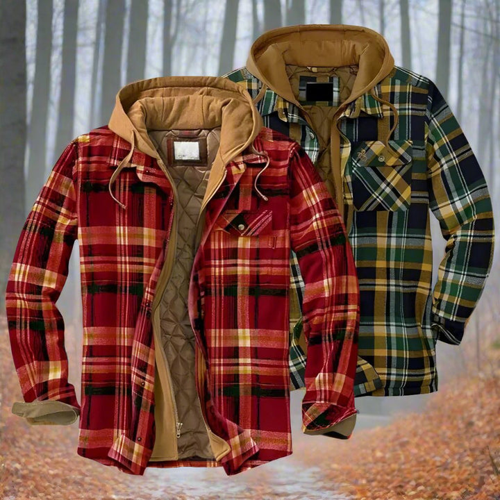Lune London | Warm Hoodie Jacket with Checkered Pattern for Men
