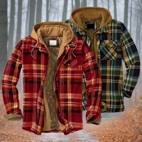 Lune London | Warm Hoodie Jacket with Checkered Pattern for Men