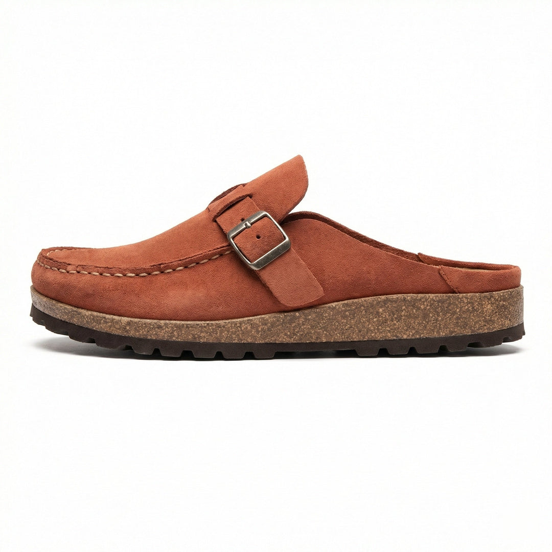 Clogs - Women's Retro Suede Slip-On Mule