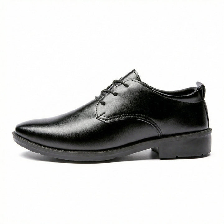 Men's Elegant Leather Lace-Up Shoes with Non-Slip Sole